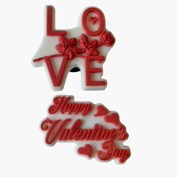 Valentines Shoe Charms Hearts Love Wedding Romance lot 12 - Picture 3 of 9